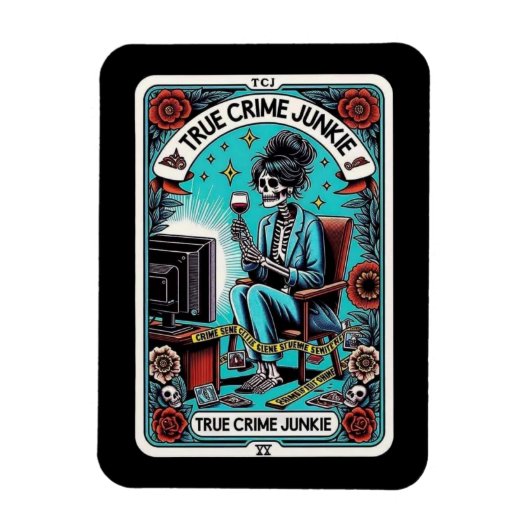 True Crime Junkie Tarot Kaart Magnet Magneet (Verticaal)