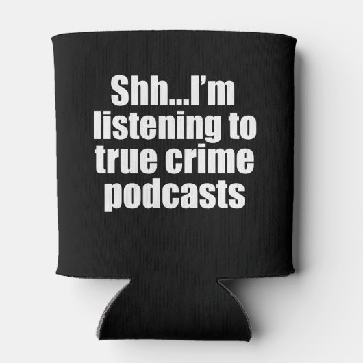 True Crime Podcast Fan Black Blikjeskoeler (Achterkant)