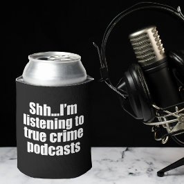True Crime Podcast Fan Black Blikjeskoeler