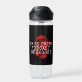 True Crime Podcast, geobsedeerd Waterfles (Achterkant)