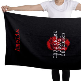 True Crime Podcast Gepersonaliseerd Strandlaken