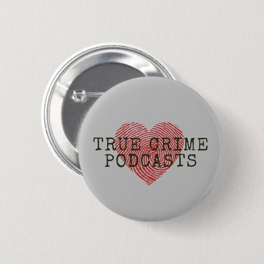 True Crime Podcast Lover Ronde Button 5,7 Cm (Voorkant /achterkant)