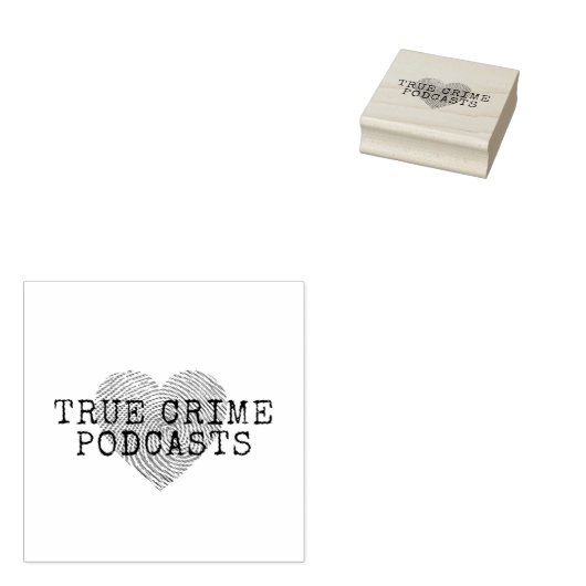 True Crime Podcast Lover Rubberstempel (Gestempeld)