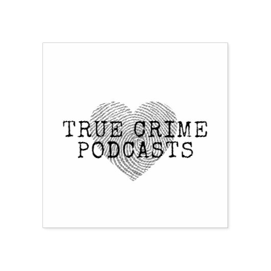 True Crime Podcast Lover Rubberstempel (Afrduk)