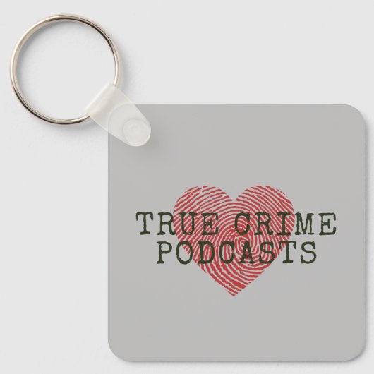 True Crime Podcast Lover Sleutelhanger (Voorkant)