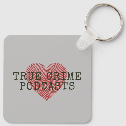 True Crime Podcast Lover Sleutelhanger (Achterkant)