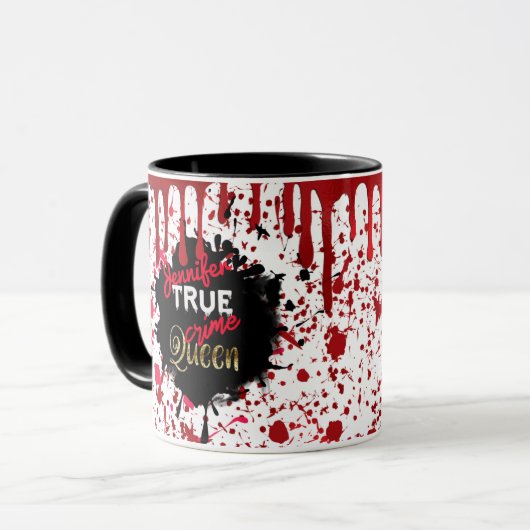 True Crime Queen, gepersonaliseerd Mok (Voorkant links)