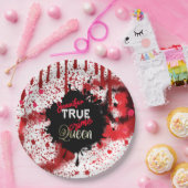 True Crime Queen, gepersonaliseerd Papieren Bordje (Feest)
