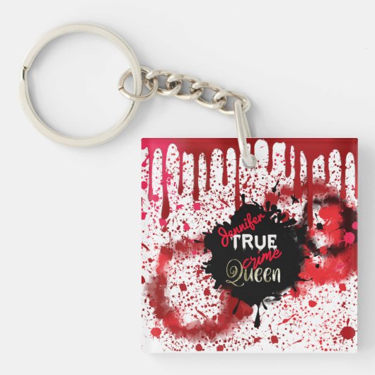 True Crime Queen, gepersonaliseerd Sleutelhanger (voorkant)