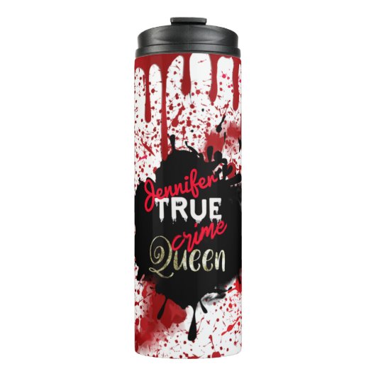 True Crime Queen, gepersonaliseerd Thermosbeker (Voorkant)