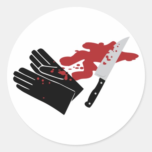 True Crime Ronde Sticker (Voorkant)