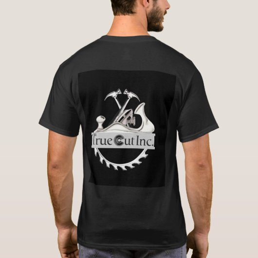 True cut zwart t-shirt (Achterkant)