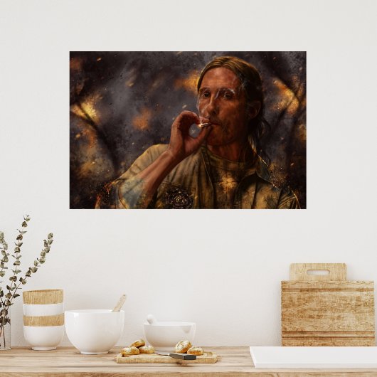 True Detective Rust Cohle 2014 Poster (Keuken)