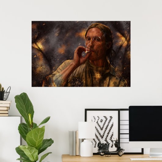 True Detective Rust Cohle 2014 Poster (Thuiskantoor)