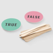 True False Game | Modern pastel roze Handwaaier (Niet-gemonteerd)