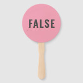 True False Game | Modern pastel roze Handwaaier (Achterkant)