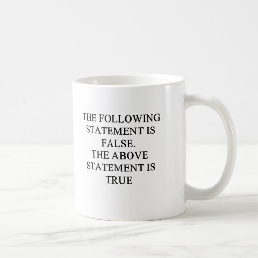 true false logic proverb koffiemok (Rechts)