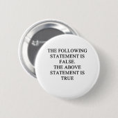 true false logic proverb ronde button 5,7 cm (Voorkant /achterkant)