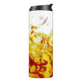 True Flames yellow black red orange fire Thermosbeker (Gedraaid links)