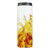 True Flames yellow black red orange fire Thermosbeker (Achterkant)