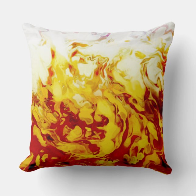 True Flames yellow red orange purple fire Kussen (Voorkant)