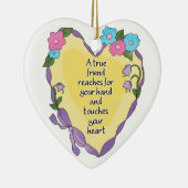 True Friend Personalized Keepomwille Heart Ornamen Keramisch Ornament (Rechts)
