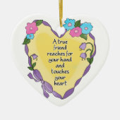 True Friend Personalized Keepomwille Heart Ornamen Keramisch Ornament (Voorkant)