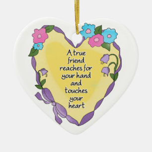 True Friend Personalized Keepomwille Heart Ornamen Keramisch Ornament