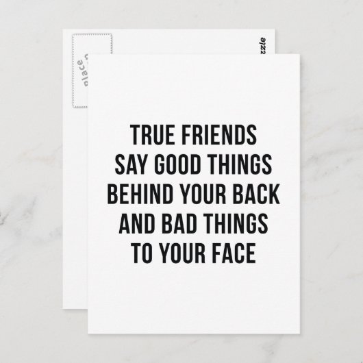 True Friends Briefkaart (Voorkant / Achterkant)