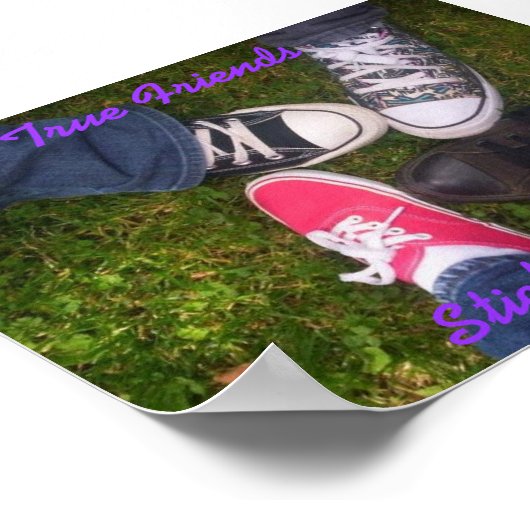 True Friends Poster (paarse lettertype) (Hoek)