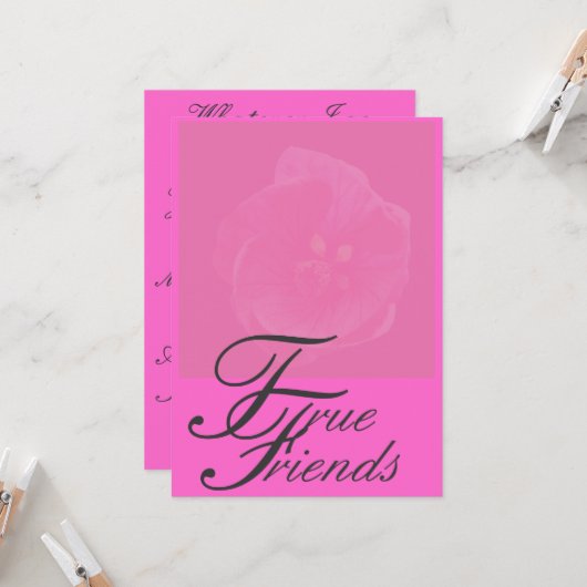 True Friends Wenskaart Kaart (Voorkant / Achterkant in situ)