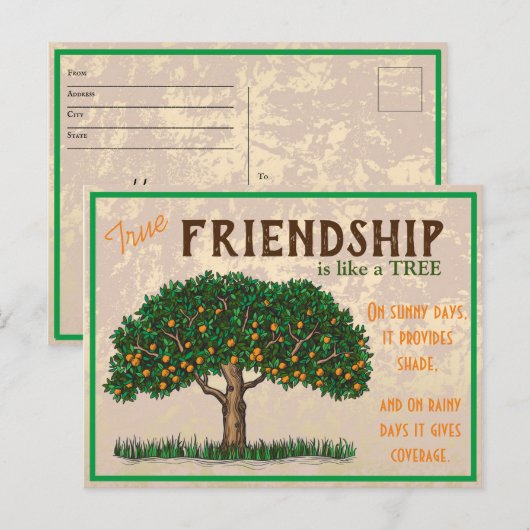 True Friendship Briefkaart (Voorkant / Achterkant)