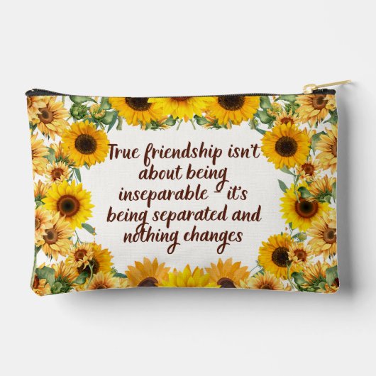 True Friendship Quote –Print Cut Sew Bag Etui (Achterkant)