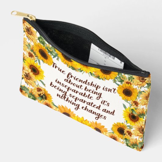 True Friendship Quote –Print Cut Sew Bag Etui (Open)