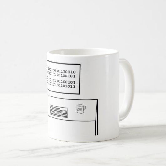 True Geek in Binary Coded ASCII Koffiemok (Voorkant rechts)