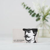 True Gentleman Card  Hipster Linen look Visitekaartje (Staand voorkant)