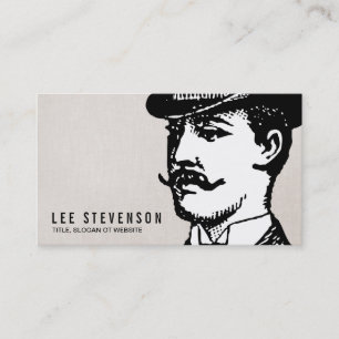True Gentleman Card Hipster Linen look Visitekaartje