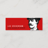 True Gentleman Card  Hipster Red en Black Mini Visitekaartje (Voorkant)
