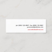 True Gentleman Card  Hipster Red en Black Mini Visitekaartje (Achterkant)