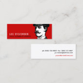 True Gentleman Card  Hipster Red en Black Mini Visitekaartje (Voorkant / Achterkant)