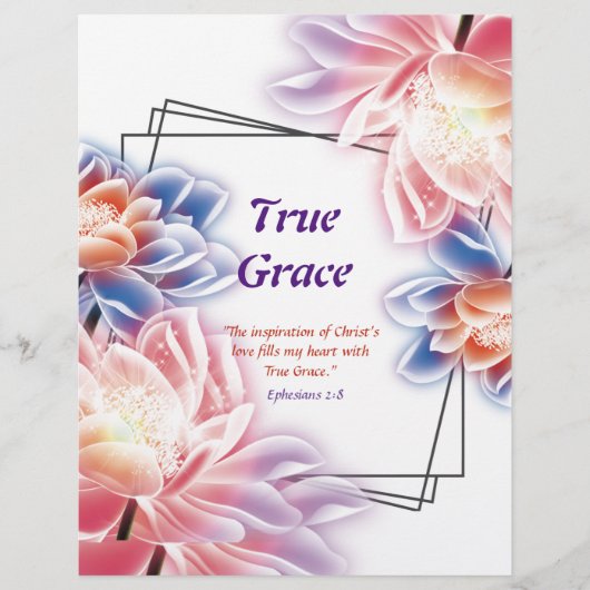 True Grace Poem, gepersonaliseerd papier (Voorkant)