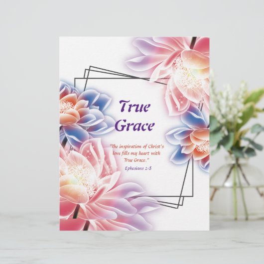 True Grace Poem, gepersonaliseerd papier (Staand voorkant)