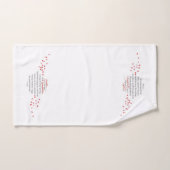 True Grandmoeder Quote Red Flower White Handdoek (Handdoek)