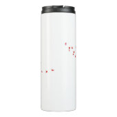 True Grandmoeder Quote Red Flower White Thermosbeker (Achterkant)