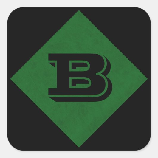 True Green Velvet - persoonlijk thuiscasino Vierkante Sticker (Voorkant)