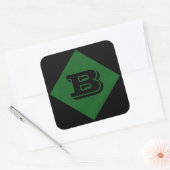 True Green Velvet - persoonlijk thuiscasino Vierkante Sticker (Envelop)