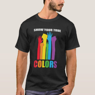 True Hand Colors Rainbow LGBTQ T LGBT Gay Pride T-shirt