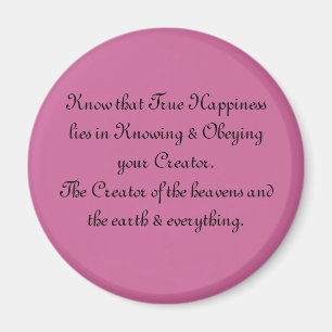 True Happiness Koelkast Magnet