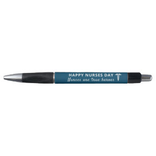 True Heroes Happy Nurses Day Medical Caduceus Pen