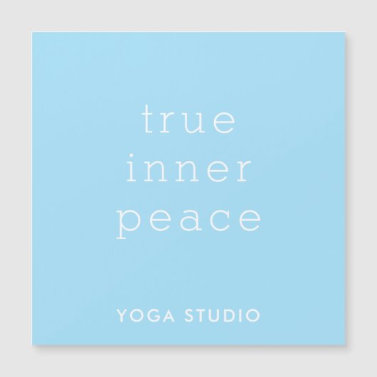 True Inner Peace Yoga Studio Magnetic Card (Voorkant)